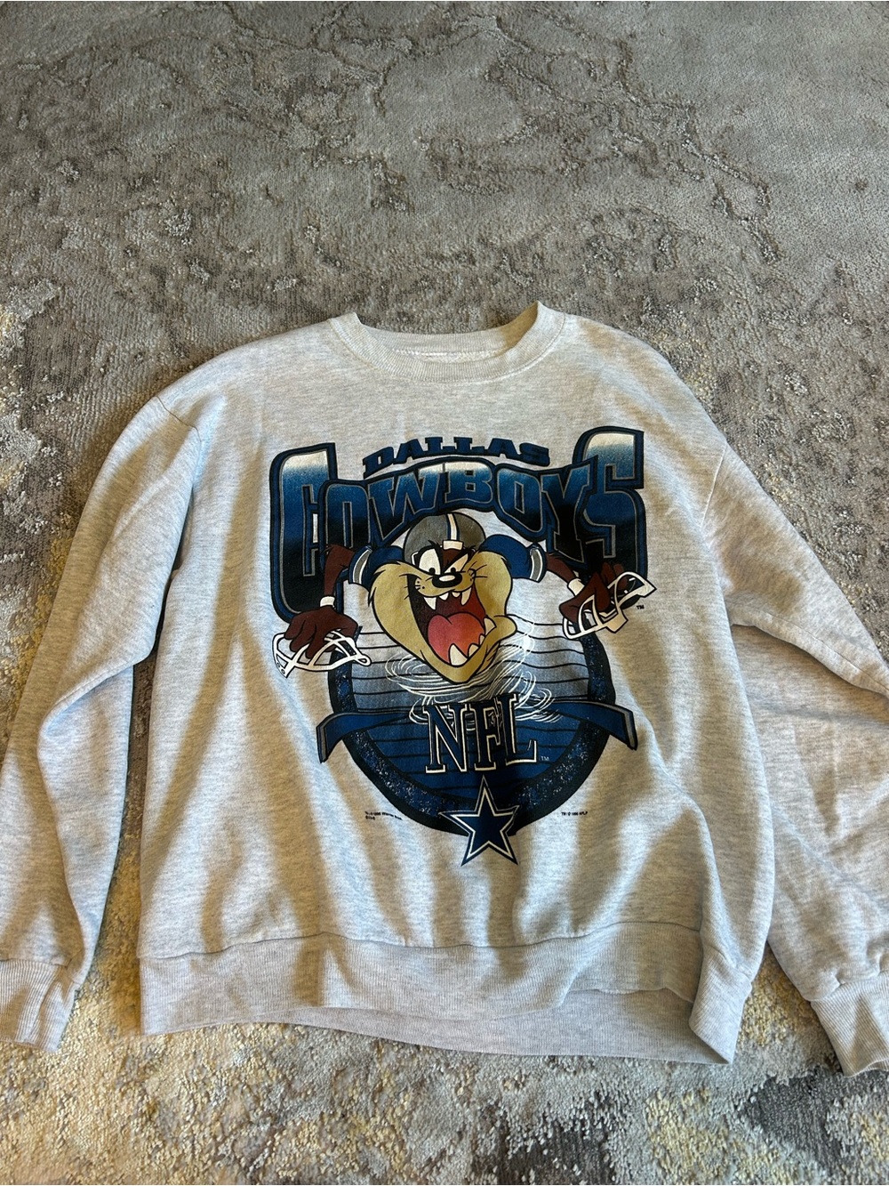 NFL Dallas Cowboys Gray Crewneck with Mascot Graphic